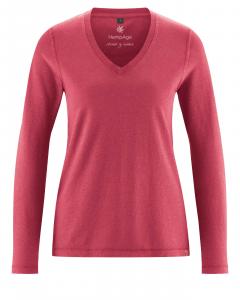 HempAge Hanf Langarm Shirt - Farbe barolo aus Hanf und Bio-Baumwolle