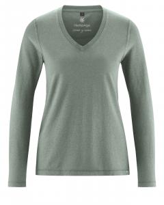 HempAge Hanf Langarm Shirt - Farbe thyme aus Hanf und Bio-Baumwolle