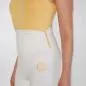 Preview: Spirit of Om Yoga Hose mit Umschlagbund - Farbe sonnengelb aus Bio-Baumwolle