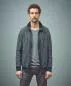 Preview: HempAge Hanf Strickjacke - Farbe navy / grey aus Hanf und Bio-Baumwolle