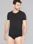 Preview: Hanf Herren Enges T-Shirt - Farbe black aus Hanf und Bio-Baumwolle