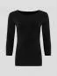 Mobile Preview: Hanf Damen schmales 3/4 T-Shirt - Farbe black aus Hanf und Bio-Baumwolle