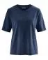 Preview: HempAge Hanf T-Shirt Farbe navy kombiniert mit Hanf Bermuda Farbe almond