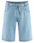 Preview: HempAge Hanf Denim Jeans Shorts - Farbe aqua aus Hanf und Bio-Baumwolle