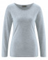 Preview: HempAge Hanf Langarmshirt - Farbe platinum aus Bio-Baumwolle und Hanf
