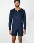 Preview: HempAge Unisex Hanf Pyjama Shorts - Farbe navy aus Hanf und Bio-Baumwolle