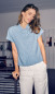 Preview: HempAge Hanf Bluse - Farbe glacier aus Hanf und Bio-Baumwolle
