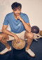 Preview: HempAge Hanf T-Shirt - Farbe ocean aus Hanf und Bio-Baumwolle
