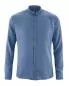 Preview: HempAge Hanf Stehkragenhemd - Farbe blueberry aus 100% Hanf