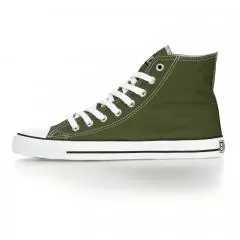 Ethletic Sneaker vegan HiCut Classic - Farbe camping green / white aus Bio-Baumwolle