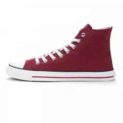 Ethletic Sneaker vegan HiCut Collection 19 - Farbe true blood / white aus Bio-Baumwolle