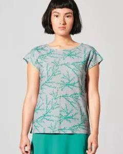 HempAge Hanf Korallen T-Shirt - Farbe emerald aus Hanf und Bio-Baumwolle