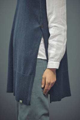 HempAge Hanf Slipover - Farbe navy aus Hanf und Bio-Baumwolle