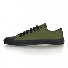 Ethletic Sneaker vegan LoCut Classic - Farbe camping green / black aus Bio-Baumwolle
