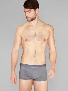 Hanf klassische Boxer Shorts - Farbe steel grey aus Hanf und Bio-Baumwolle