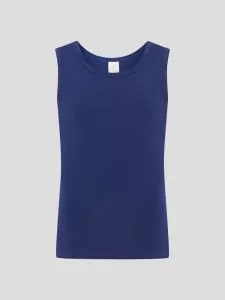 Hanf Herren Unterhemd - Farbe marine blue aus Hanf und Bio-Baumwolle
