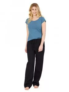 Hanf Unisex Lange Freizeithose - Farbe black aus 100% Hanf