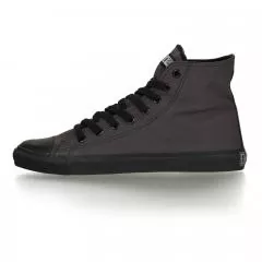 Ethletic Sneaker vegan HiCut Classic - Farbe pewter grey / black aus Bio-Baumwolle