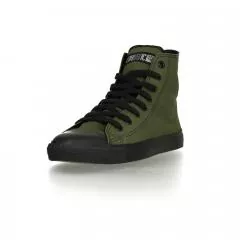 Ethletic Sneaker vegan HiCut Classic - Farbe camping green / black aus Bio-Baumwolle