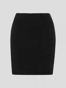 Hanf Damen Slim Skirt ISA - Farbe black aus Hanf und Bio-Baumwolle
