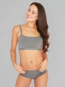 Hanf Damen klassischer Panty - Farbe steel grey aus Hanf und Bio-Baumwolle
