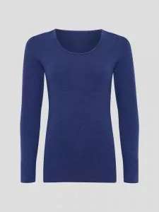 Hempro Hanf Langarm Shirt - Farbe marine blue aus Hanf und Bio-Baumwolle