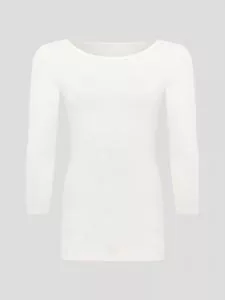 Hanf Damen schmales 3/4 T-Shirt - Farbe natur aus Hanf und Bio-Baumwolle