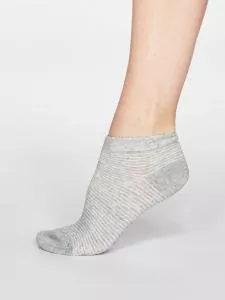 Hempro Bambus Socken Peggy Striped - Farbe grey marle aus Bambus und Bio-Baumwolle