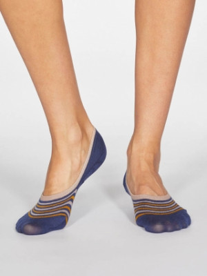 Hempro Bambus Socken Kris Striped - Farbe mineral blue aus Bambus und Bio-Baumwolle