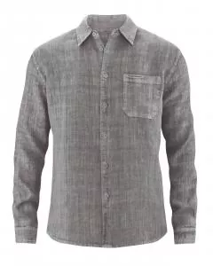 HempAge Hanf Hemd - Farbe taupe aus 100% Hanf