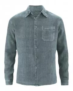 HempAge Hanf Hemd - Farbe titan aus 100% Hanf