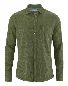 HempAge Hanf Hemd - Farbe laurel aus Hanf und Bio-Baumwolle
