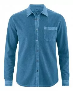 HempAge Hanf Hemd Robert - Farbe sea aus Hanf und Bio-Baumwolle