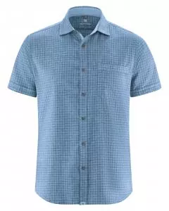 HempAge Hanf Hemd - Farbe rainysky aus Hanf und Bio-Baumwolle