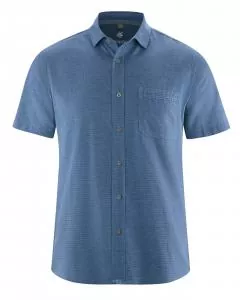 HempAge Hanf Hemd - Farbe blueberry aus Hanf und Bio-Baumwolle