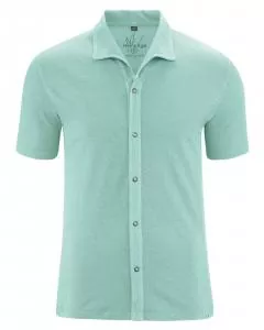 HempAge Hanf Hemd - Farbe sage aus Hanf und Bio-Baumwolle