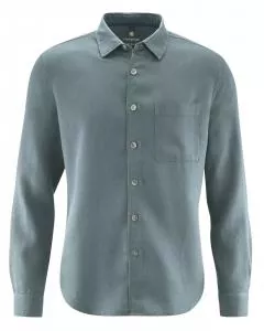 HempAge Hanf Hemd - Farbe titan aus Hanf und Bio-Baumwolle
