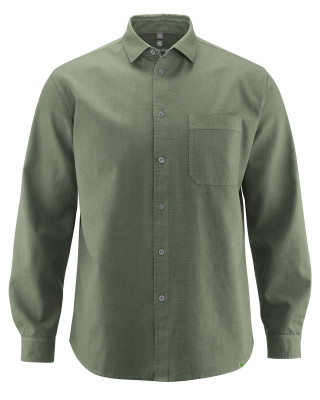 HempAge Hanf Hemd - Farbe moss aus Hanf und Bio-Baumwolle