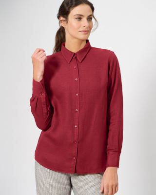 HempAge Hanf Bluse - Farbe ruby aus Hanf und Bio-Baumwolle