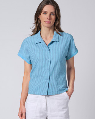 HempAge Hanf Bluse - Farbe glacier aus Hanf und Bio-Baumwolle