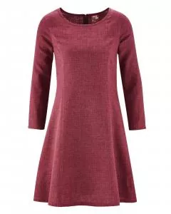HempAge Hanf Kleid - Farbe tomato aus Hanf und Bio-Baumwolle