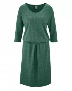 HempAge Hanf 3/4 Arm Kleid - Farbe algae / graphit aus Hanf und Bio-Baumwolle