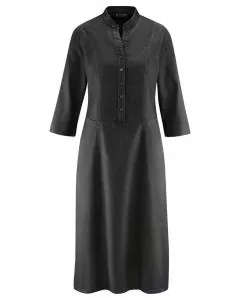 HempAge Hanf Hemdblusenkleid - Farbe black aus Hanf und Bio-Baumwolle