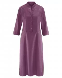 HempAge Hanf Hemdblusenkleid - Farbe purple aus Hanf und Bio-Baumwolle