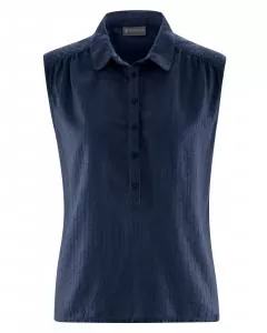 HempAge Hanf Bluse - Farbe navy aus Hanf und Bio-Baumwolle