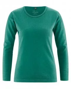 HempAge Hanf Langarm Shirt Naomi - Farbe jungle aus Hanf und Bio-Baumwolle