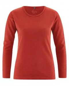 HempAge Hanf Langarm Shirt Naomi - Farbe rosehip aus Hanf und Bio-Baumwolle