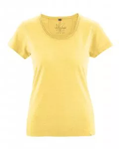 HempAge Hanf T-Shirt Breeze - Farbe butter aus Hanf und Bio-Baumwolle