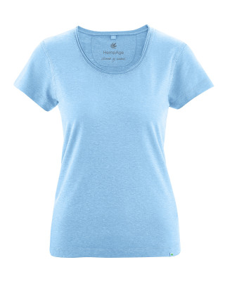 HempAge Hanf T-Shirt Breeze - Farbe glacier aus Hanf und Bio-Baumwolle