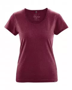 HempAge Hanf T-Shirt Breeze - Farbe rioja aus Hanf und Bio-Baumwolle